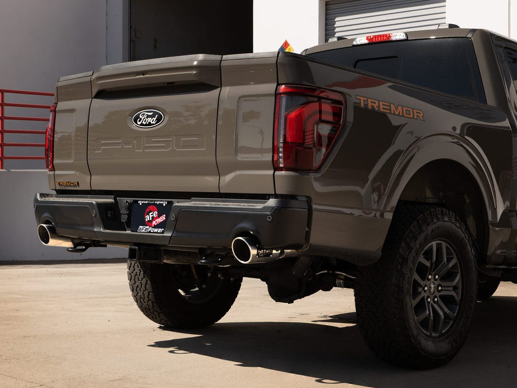 aFe Gemini XV 3" 304SS Dual Rear Exit Catback Exhaust w/ Polished Tips - Ford F-150 Tremor 2021-2026