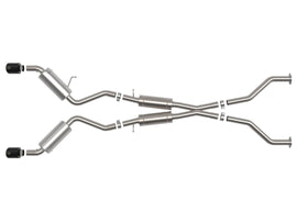 afe Takeda 2-1/2 IN 304 Stainless Steel Cat-Back Exhaust System w/ Black Tip - Nissan 370Z 3.7L 2009-2020