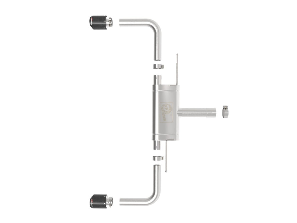 aFe MACHForce XP SS Axle-Back Exhaust w/ Carbon Tips - BMW 228i Gran Coupe 2.0T (F44) 2021-2024