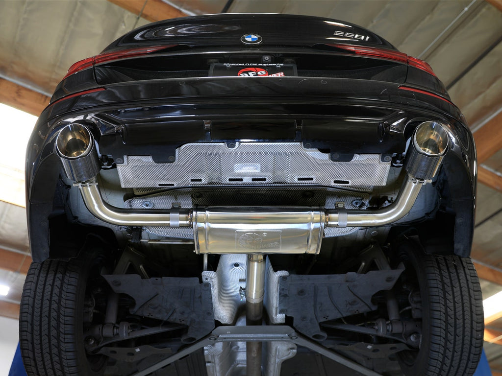 aFe MACHForce XP SS Axle-Back Exhaust w/ Carbon Tips - BMW 228i Gran Coupe 2.0T (F44) 2021-2024