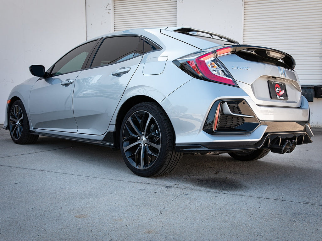 aFe Takeda 2.5" 304SS Axle-Back Exhaust w/ Carbon Tips - Honda Civic Hatchback 1.5T 2017-2021