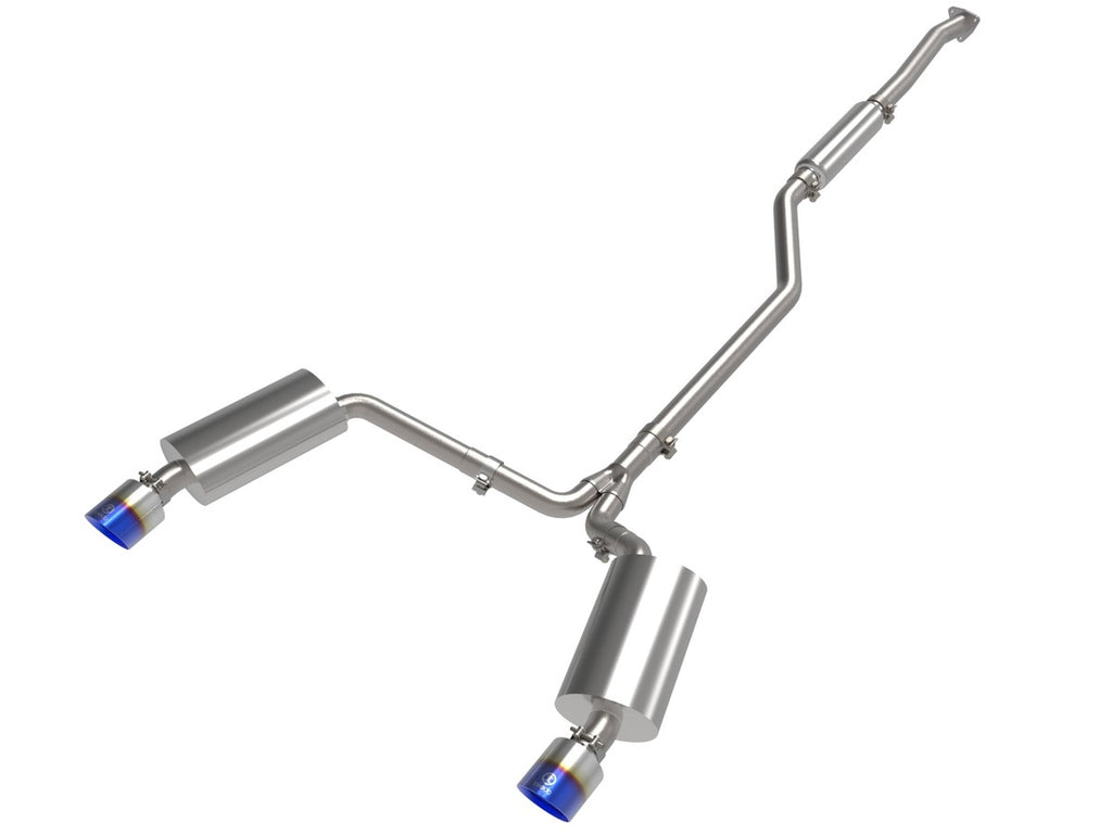 aFe Takeda 2.5" to 2.25" 304 SS Catback Exhaust System w/ Blue Tip - Acura TSX 2009-2014