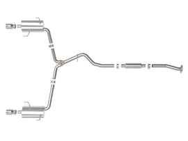 aFe Takeda 2.5in to 2.25in 304SS Catback Exhaust w/ Polished Tips - Subaru Forester XT 2014-2018