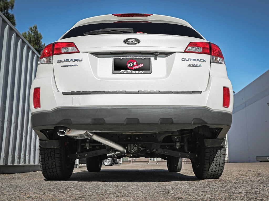 aFe POWER Takeda 2.5in 304SS Cat-bck Exhaust - Subaru Outback 2.5L 2010-2014