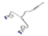 aFe Takeda 3in to 2-1/2in Stainless Catback Exhaust w/ Blue Flame Tip - Subaru WRX / STi 2015-2021