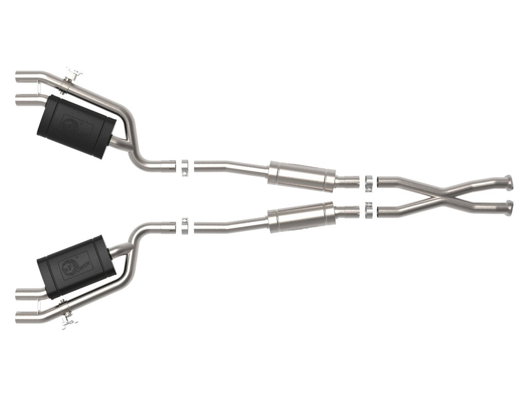 aFe Gemini XV 2.5" 304 SS Catback Exhaust w/Cut-Out - Kia Stinger 3.3T 2018-2022