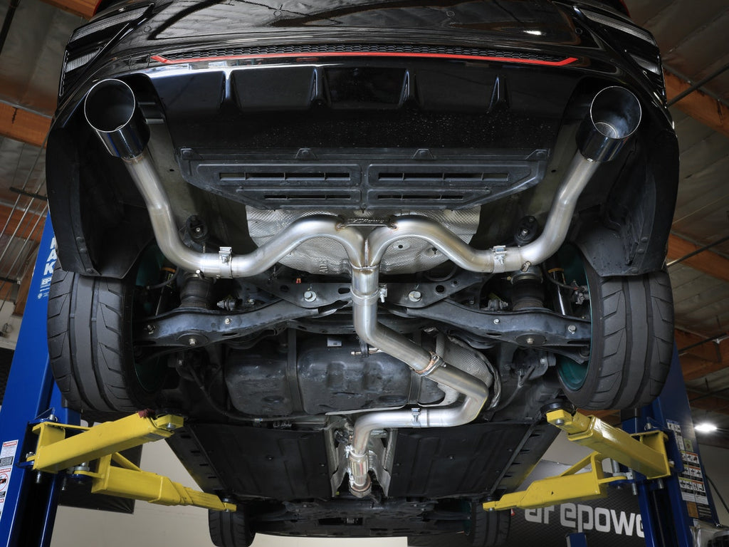 aFe 20-21 Kia Forte GT 1.6L 3in-2.5in 304 Stainless Steel Cat-Back Exhaust w/ Black Tips