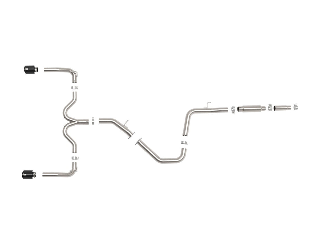 aFe 20-21 Kia Forte GT 1.6L 3in-2.5in 304 Stainless Steel Cat-Back Exhaust w/ Black Tips