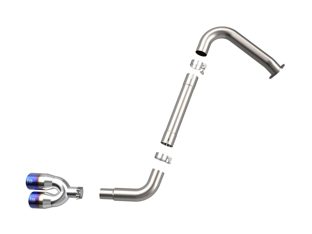 aFe Takeda 3in. SS Axle-Back Exhaust System w/Blue Flame Tips - Hyundai Elantra N-Line 1.6T 2021-2025