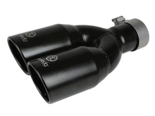Load image into Gallery viewer, aFe Takeda 304 SS Black Clamp-on Exhaust Tip - 2-1/2in Inlet x 3-1/2in Outlet X 12in Length Universal