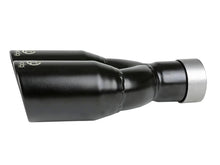 Load image into Gallery viewer, aFe Takeda 304 SS Black Clamp-on Exhaust Tip - 2-1/2in Inlet x 3-1/2in Outlet X 12in Length Universal