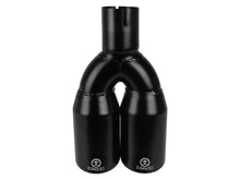 Load image into Gallery viewer, aFe Takeda 304 SS Black Clamp-on Exhaust Tip - 2-1/2in Inlet x 3-1/2in Outlet X 12in Length Universal