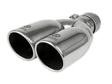 aFe Takeda 304 SS Polished Clamp-on Exhaust Tip - 2-1/2in Inlet x 3-1/2in Outlet X 12in Length Universal