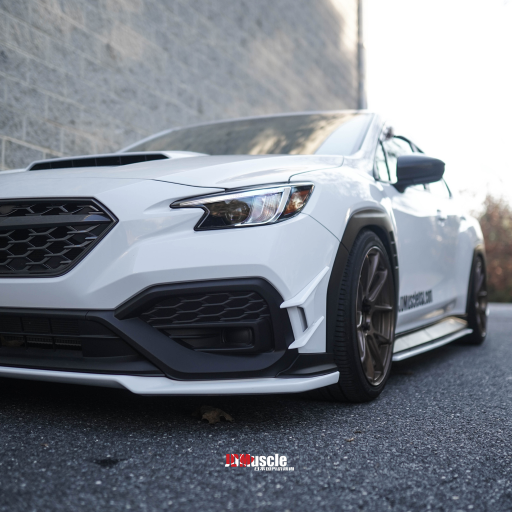 JDMuscle Canards V2 [Paint Matched / Gloss Black / ABS] - Subaru WRX 2022-2025