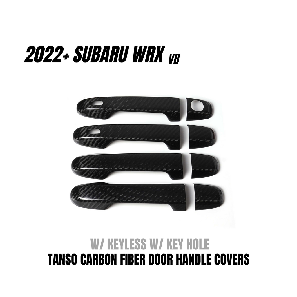 JDMuscle Tanso Dry Carbon Fiber Door Handle Covers w/ Gloss Finish - Subaru WRX 2022-2025