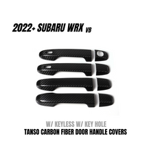 Load image into Gallery viewer, JDMuscle Tanso Dry Carbon Fiber Door Handle Covers w/ Gloss Finish - Subaru WRX 2022-2025