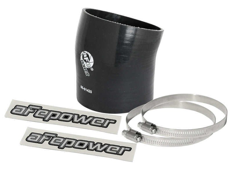 afe Magnum FORCE Intake Coupling Kit (4-1/4 IN ID to 3-7/8 IN ID x 17 Deg.) Black Elbow Coupler - Universal