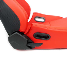 Load image into Gallery viewer, NRG Omega Reclinable Racing Seat (Pair) Red with Black Carbon Vinyl Back