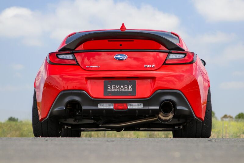 REMARK Subaru 2022 BRZ Catback Exhaust - R1 Spec Single - Exit Full Titanium