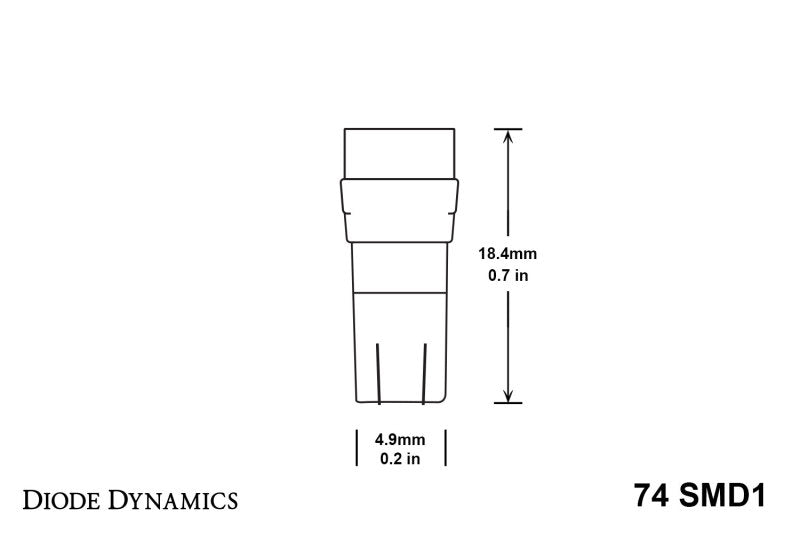 Diode Dynamics 74 SMD1 LED Bulb [Warm White; Set of 4] - Universal