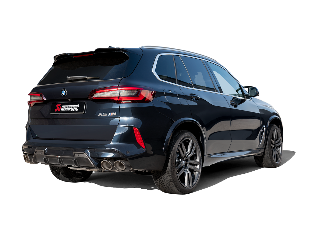 Akrapovic Titanium Slip-On Line Exhaust w/ Carbon Fiber Tips - BMW X5M / X6M (F95/F96) 2020-2023