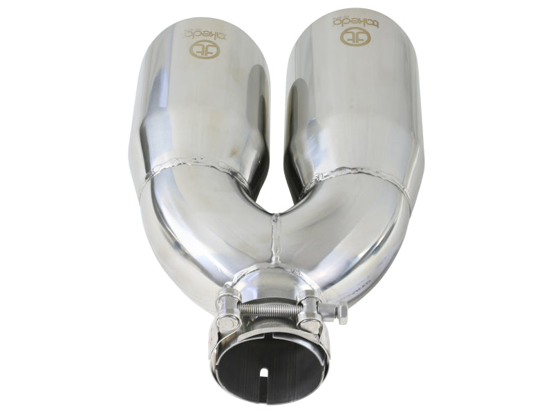 aFe Takeda 2-1/2" 304 Stainless Steel Polished Right Exhaust Tip - Universal