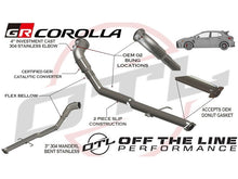 Load image into Gallery viewer, OTL 3 inch Catted Downpipe - Toyota GR Corolla 2023+
