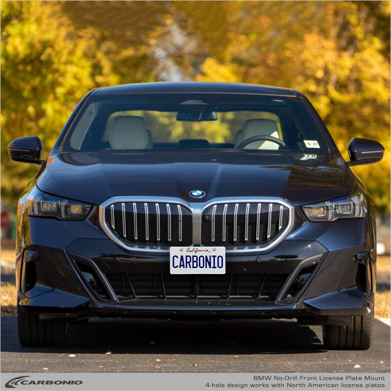 Carbonio No-Drill Front License Plate Mount - BMW 5-Series (G3x/G60) 2016-2026