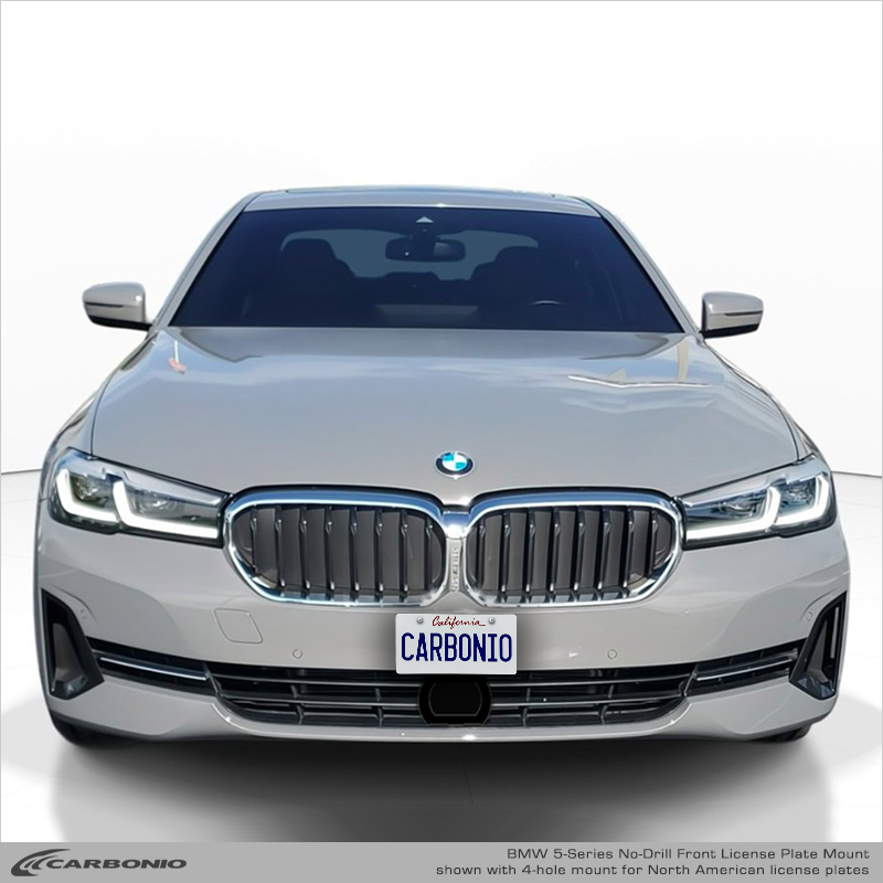 Carbonio No-Drill Front License Plate Mount - BMW 5-Series (G3x/G60) 2016-2026