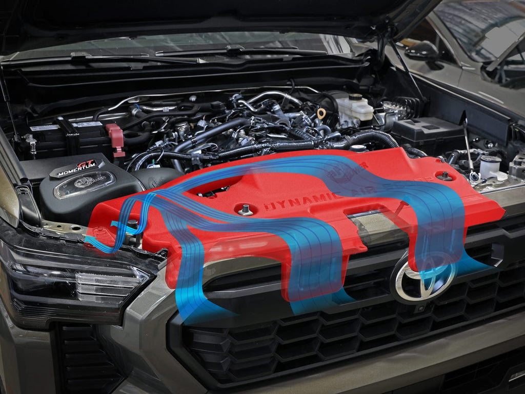 aFe POWER Red Edition Dynamic Air Scoop XL - Toyota Tacoma / 4Runner 2024+ (w/ Intake Kits 50-70119D / 50-70119R)