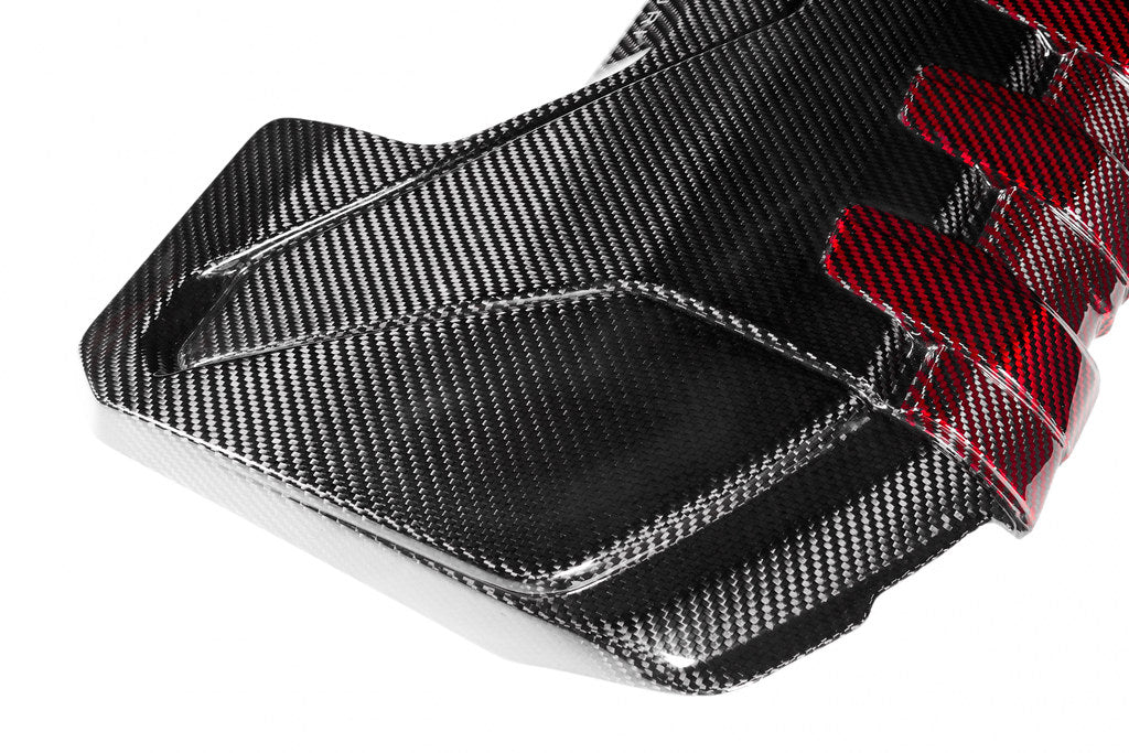 Eventuri Black Carbon and Red Kevlar Engine Cover - Audi RS3 (8V/8Y) 2017+ / TT RS (8S) 2018-2022