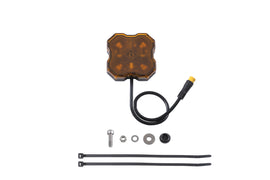 Diode Dynamics Stage Series Single Color LED Amber M8 Rock Light (Single) - Universal