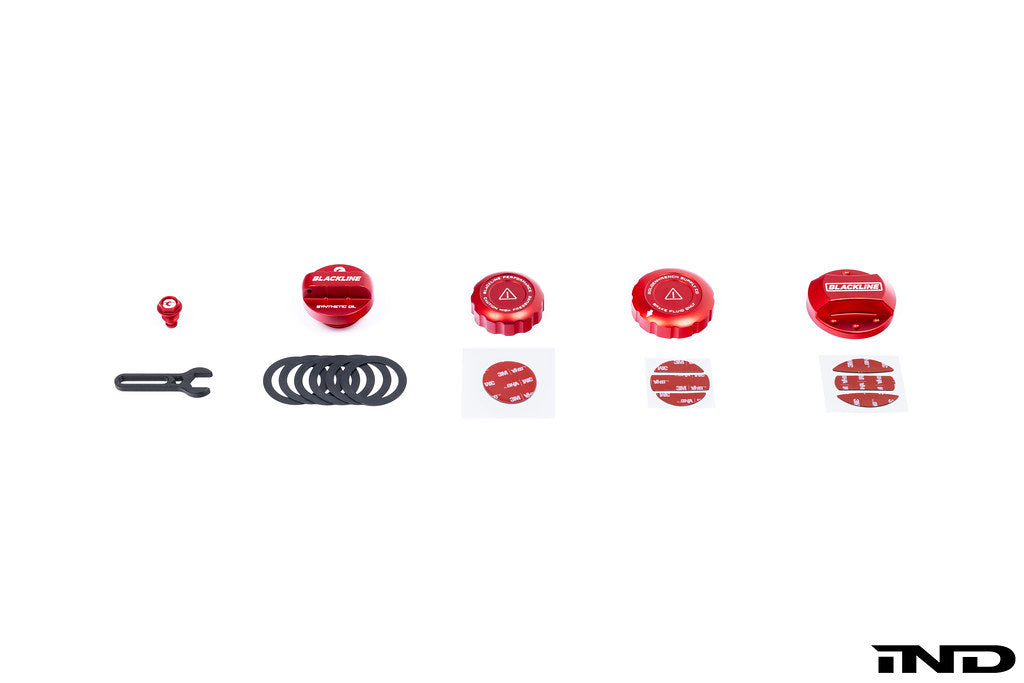 Goldenwrench Blackline Performance Billet Edition Red Cap Set - Toyota GR Corolla (E210) 2023+