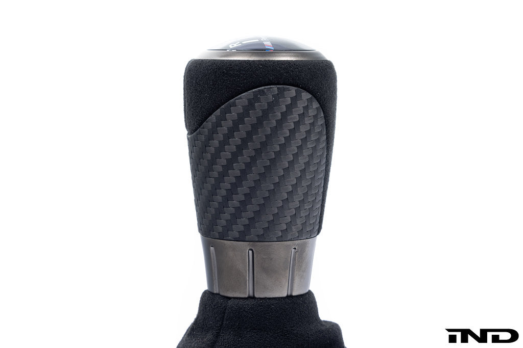 IND 6MT Matte Carbon Stitched Shift Boot w/ Knob - BMW M2 (F87) 2016-2021