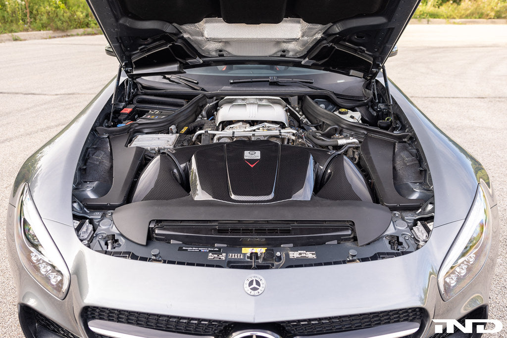 Eventuri Gloss Carbon Fiber Intake + Engine Cover - Mercedes AMG GT / GTS / GTR (C190/R190) 2015-2021