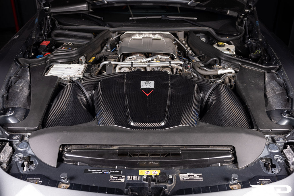 Eventuri Gloss Carbon Fiber Intake + Engine Cover - Mercedes AMG GT / GTS / GTR (C190/R190) 2015-2021