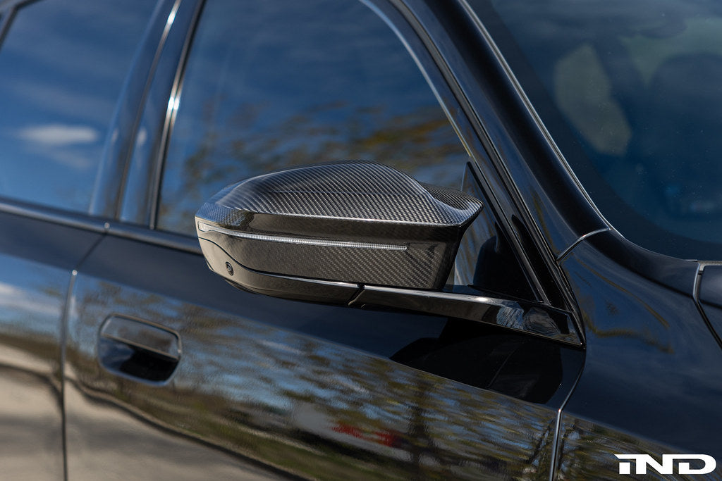 TREVORA Carbon Fiber Mirror Cover Set - BMW M5 (G90) 2025-2027 / i5 M60 (G60) 2024-2026