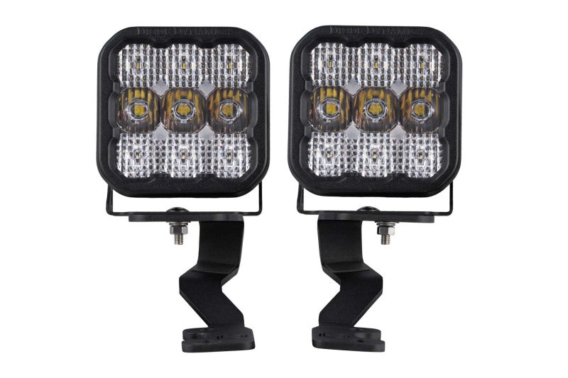 Diode Dynamics Stage Series SS5 Sport White Combo Backlit Ditch Light Kit - Toyota Tundra 2022-2026