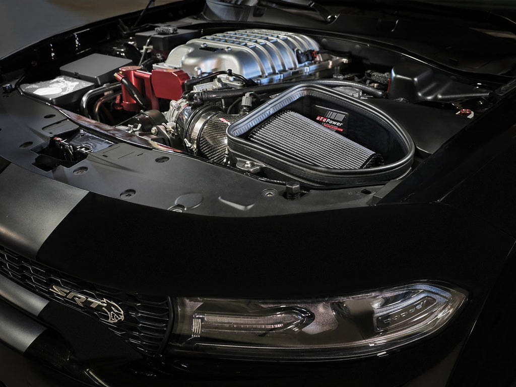 aFe Track Series Stage 2 Pro Dry S Carbon Fiber Air Intake System - Dodge Charger SRT Hellcat Redeye / Jailbreak 2021-2023