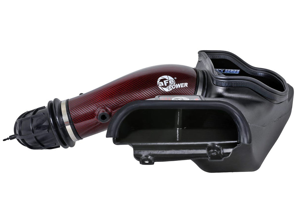 aFe Track Series Red Kevlar Carbon Fiber Cold Air Intake System w/ Black Pro 5R Filter - Ford F-150 Raptor R 2023-2024