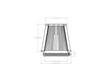 Load image into Gallery viewer, aFe POWER Clamp-On D2 Dura-Dry 5"F x 6.5"B x 4.75"T x 6"H Air Filter - Universal