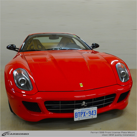 Carbonio No-Drill Front License Plate Mount - Ferrari 599 GTB 2006-2010