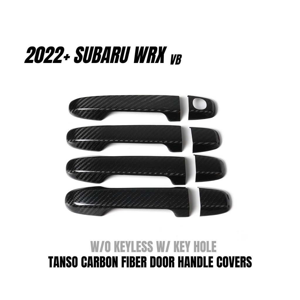 JDMuscle Tanso Dry Carbon Fiber Door Handle Covers w/ Gloss Finish - Subaru WRX 2022-2025