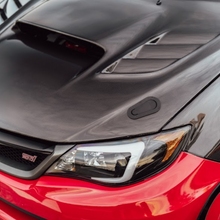 Load image into Gallery viewer, JDMuscle Carbon Fiber Hood V4 w/ Heat Extract - Subaru WRX / STi 2008-2014