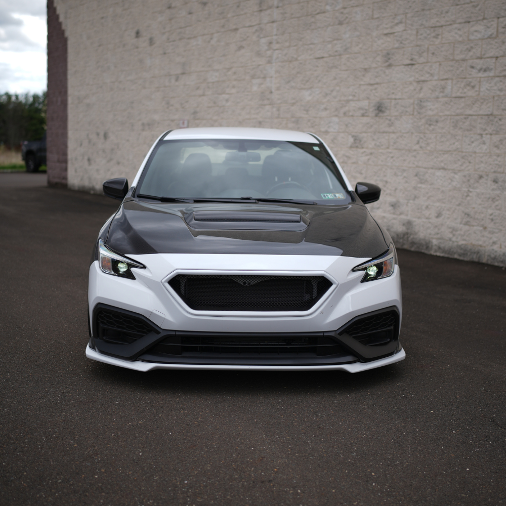 JDMuscle Carbon Fiber FMIC Reverse Hood Scoop - Subaru WRX 2022-2025