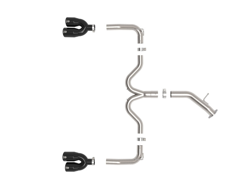 aFe 3in-2.5in 304 SS Axle-Back Exhaust w/ Black Tips - Kia Forte GT 1.6L 2022-2024