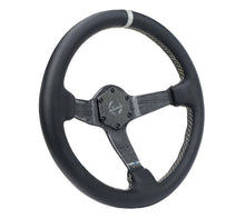 Load image into Gallery viewer, NRG Carbon Fiber Steering Wheel (350mm) Silver Carbon Fiber Center - Silver Stitching &amp; Center Mark