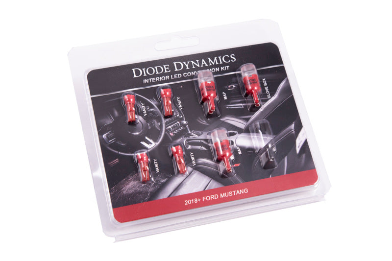 Diode Dynamics Stage 1 Red Interior LED Conversion Kit - Ford Mustang 2018-2023
