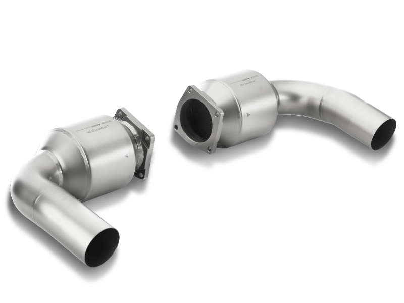 Akrapovic Titanium Link Pipe Set w/ Cat - Porsche 911 Turbo/Turbo S (997.2) 2010-2012