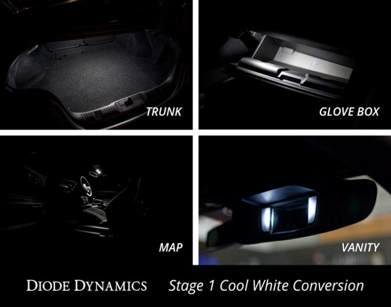 Diode Dynamics Stage 1 Red Interior LED Conversion Kit - Ford Mustang 2015-2017